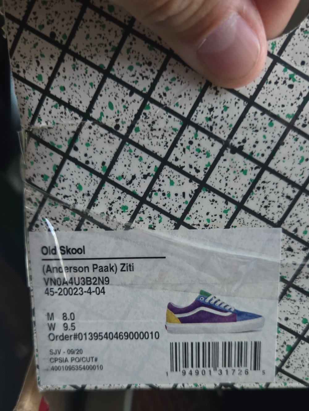 Vans x Anderson Paak Old Skool Women Yellow Purple Ziti Low Top hairy suede 0926 - Picture 9 of 10